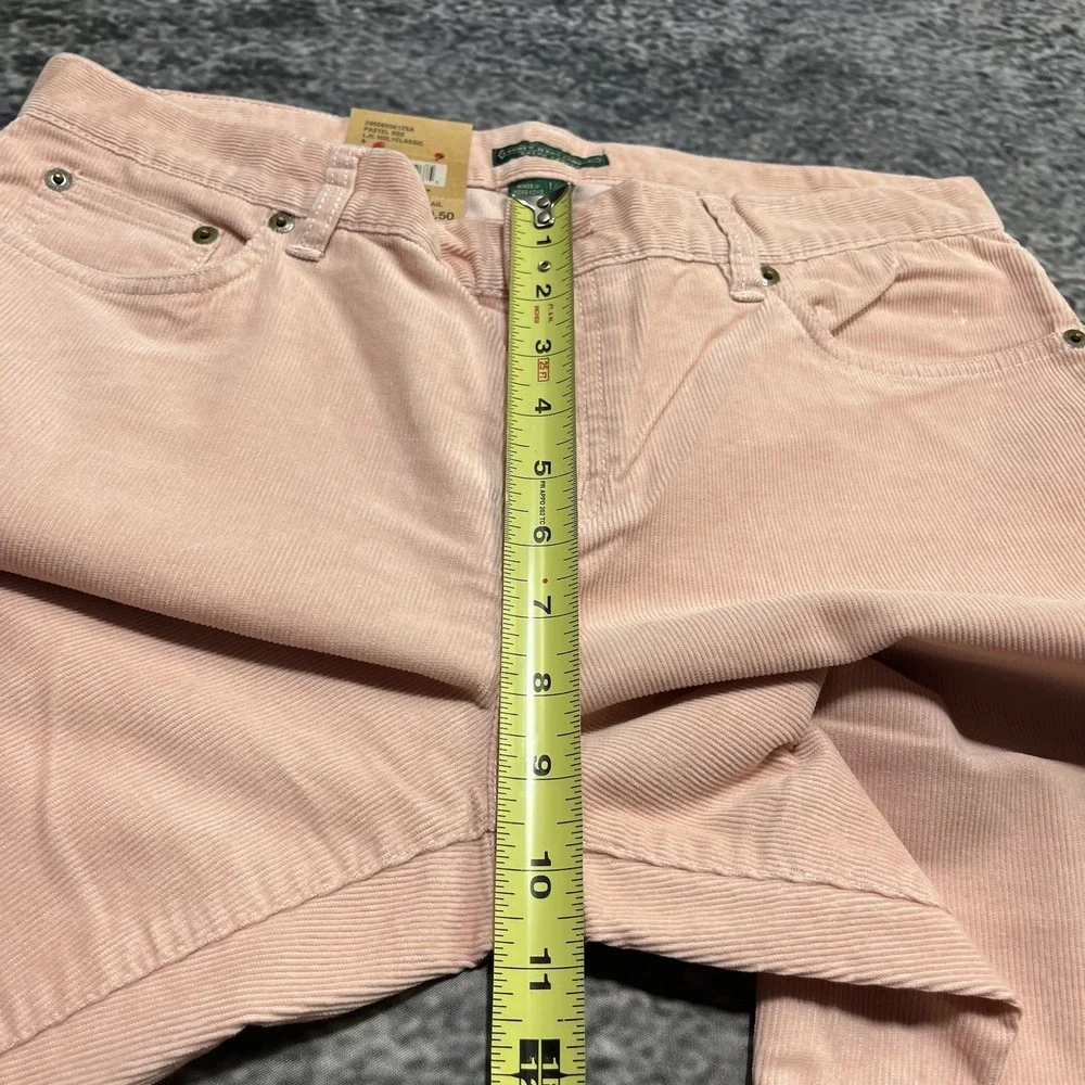 NWT Lauren Ralph Lauren Modern Slim Stretch Pants Womens 8 (32x31) Pink Corduroy